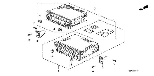 2008 Honda S2000 2 Door CR (WITH AC) KA 6MT Auto Radio Diagram