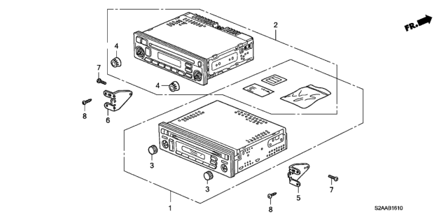 2009 Honda S2000 Set Tuner Assy Diagram for 39100-S2A-A91RM