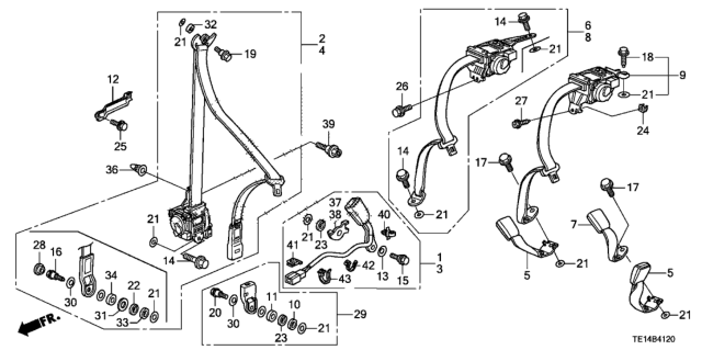 2012 Honda Accord Bolt (7/16"X35) Diagram for 90142-TE0-A01