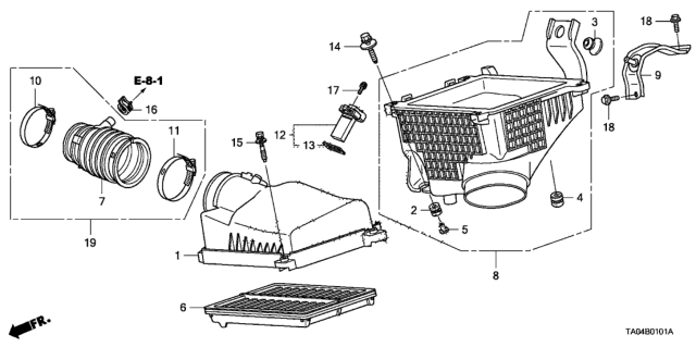 2010 Honda Accord Air Cleaner (V6) Diagram