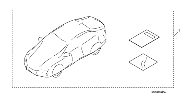 2020 Honda Civic Car Dust Cover (Blue) (Indoor) Diagram