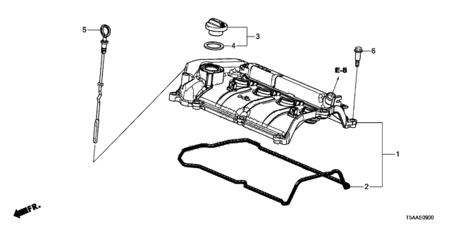 2019 Honda Fit Cylinder Head Cover Diagram