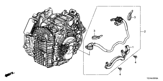 2019 Honda Pilot AT Sub Wire Harness (9AT) Diagram