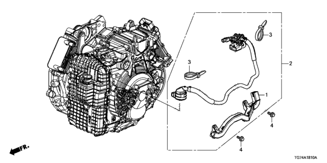 2017 Honda Pilot AT Sub Wire Harness (9AT) Diagram