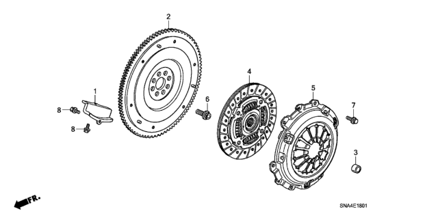 2008 Honda Civic Clutch (2.0L) Diagram