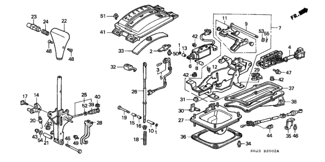 1990 Honda CRX Select Lever Diagram
