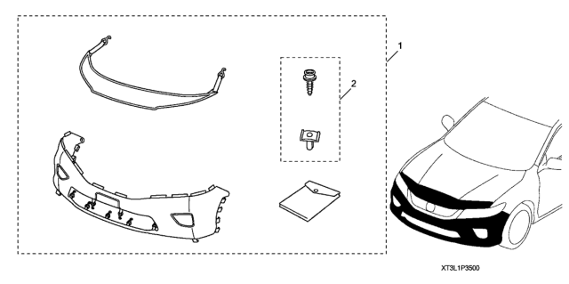 2015 Honda Accord Full Nose Mask Diagram