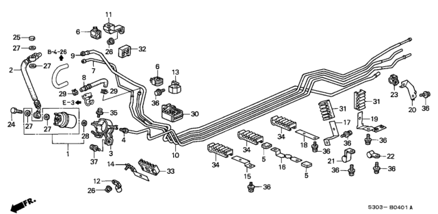 2000 Honda Prelude Fuel Pipe Diagram