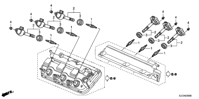 2014 Honda Ridgeline Ignition Coil - Spark Plug Diagram