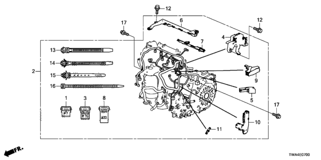 2019 Honda Accord Hybrid 4 Door EX KA CVT Engine Wire Harness Diagram