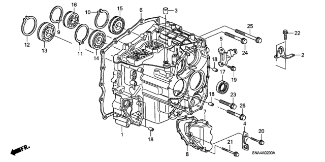 2006 Honda Civic Transmission Case Diagram