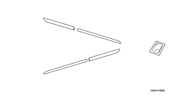 2008 Honda CR-V 5 Door EX (4WD) KA 5AT Body Side Molding Diagram