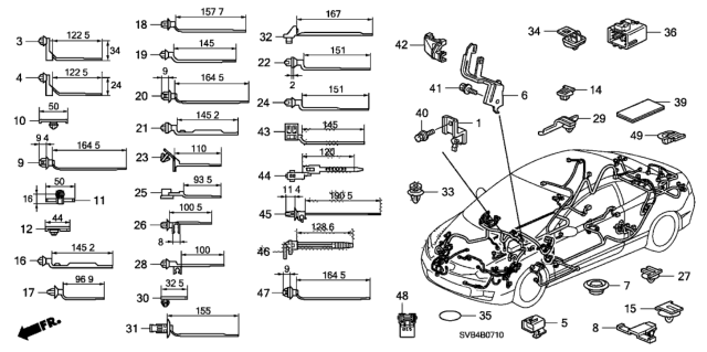 2011 Honda Civic Harness Band - Bracket Diagram