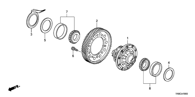 2014 Honda Civic AT Differential (CVT) Diagram