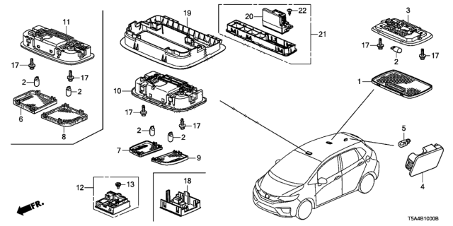 2017 Honda Fit Interior Light Diagram