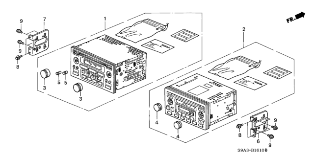 2003 Honda CR-V Tuner Assy., Auto Radio (30Wx4) (Alpine) Diagram for 39100-SCA-A10