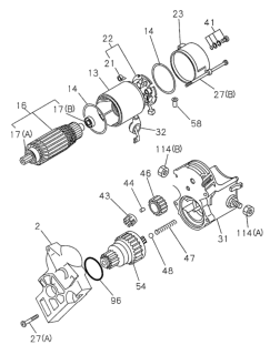 1998 Honda Passport Starter Components Diagram