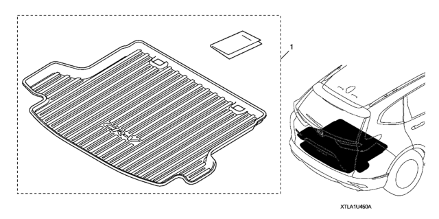 2021 Honda CR-V Hybrid Cargo Tray Diagram