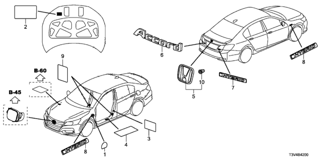 2014 Honda Accord Label, Battery Information Diagram for 1K860-5K0-A00