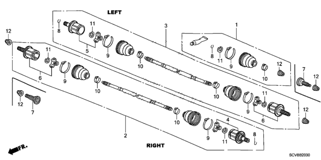 2011 Honda Element Rear Driveshaft Diagram