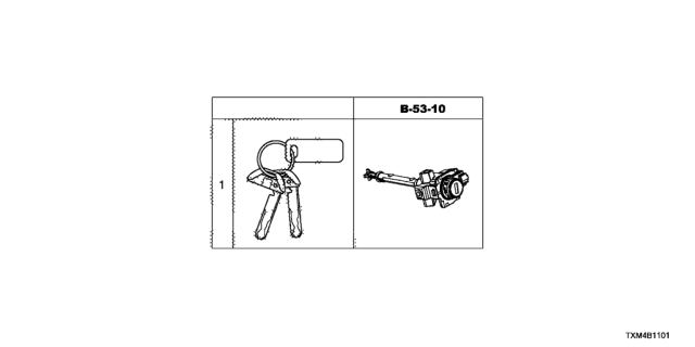 2021 Honda Insight Key Cylinder Set Diagram