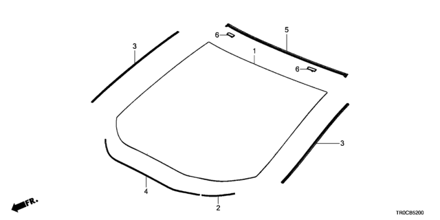 2015 Honda Civic Front Windshield Diagram