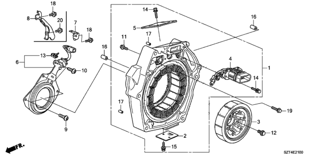 2011 Honda CR-Z Stay, Engine Wire Harness (RR) Diagram for 32747-RTW-J00