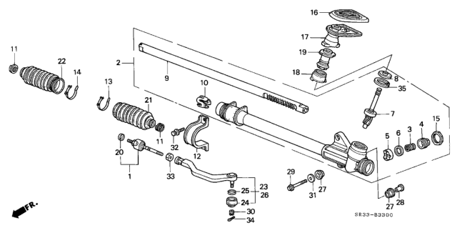 1995 Honda Civic Steering Gear Box Diagram