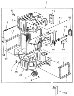 2000 Honda Passport A/C Evaporator Diagram 1