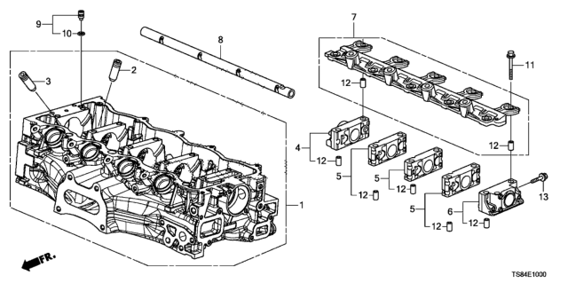 2012 Honda Civic Cylinder Head (1.8L) Diagram