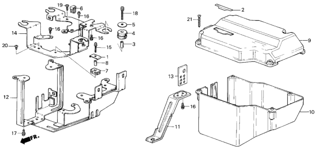 1986 Honda Civic Label, Control Box Diagram for 36022-PE7-662