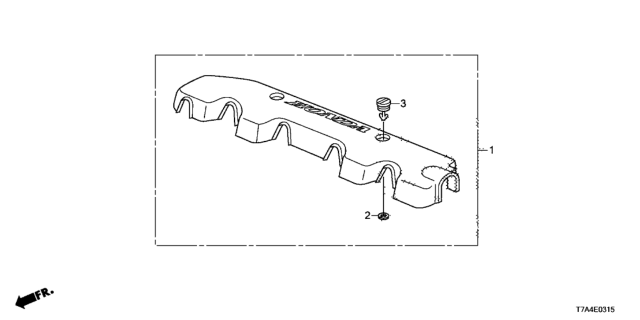 2020 Honda HR-V Engine Cover Diagram