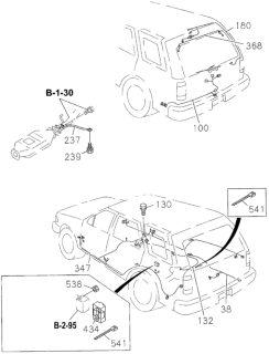 1995 Honda Passport Wire Harness, RR. Diagram for 8-97102-285-4