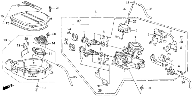 1990 Honda Civic Throttle Body Diagram