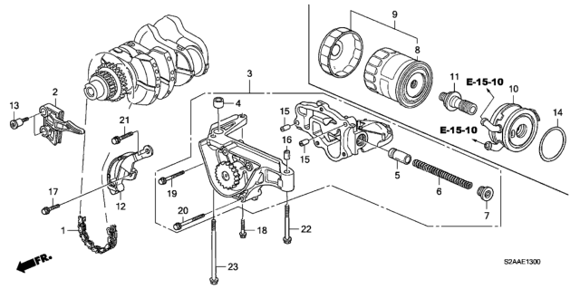 2009 Honda S2000 Oil Pump Diagram