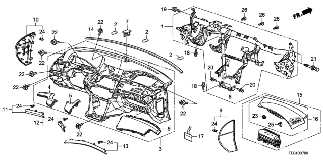 2009 Honda Accord Instrument Panel Diagram