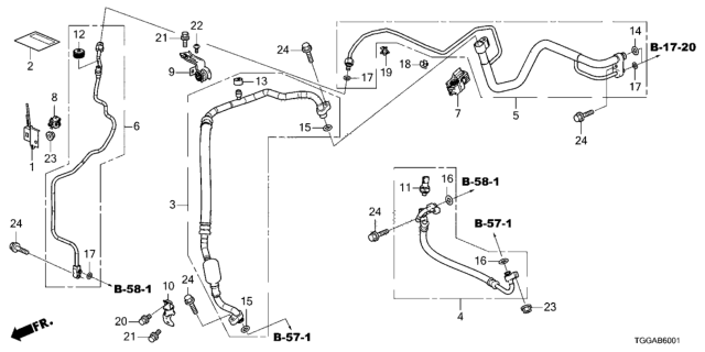 2021 Honda Civic Hose Complete, Discharge Diagram for 80315-TGH-A01