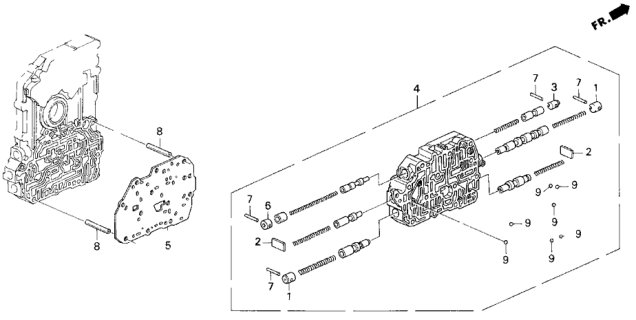 1995 Honda Odyssey AT Secondary Body (2.2L) Diagram