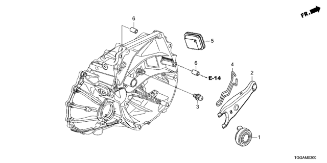 2021 Honda Civic 5 Door SPORT (TOURING) KA 6MT MT Clutch Release Diagram