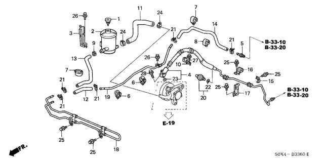 2003 Honda Odyssey Hose, Power Steering Feed Diagram for 53713-S0X-A02