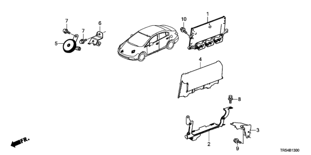 2014 Honda Civic Control Unit (Engine Room) Diagram 1