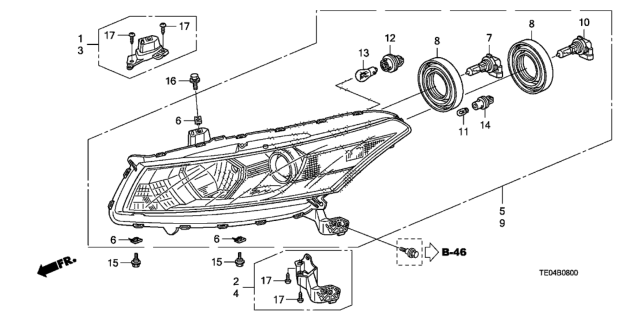 2010 Honda Accord Headlight Diagram