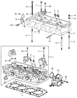 1980 Honda Civic Stay, Shot Air Valve Diagram for 17341-PA0-660