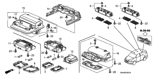 2006 Honda Pilot Base (Light Saddle) Diagram for 34403-SEP-A01ZG