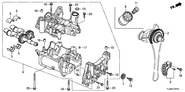 2018 Honda CR-V Oil Pump (2.4L) Diagram
