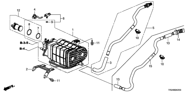 2012 Honda Civic Tube, Canister Drain Diagram for 17744-TR0-A12