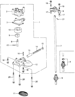 1983 Honda Civic Body, Oil Pump Diagram for 15101-657-000