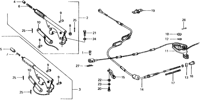 1975 Honda Civic Parking Brake Diagram