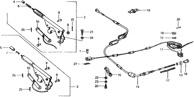 1977 Honda Civic 5 Door ** KL HMT Parking Brake Diagram