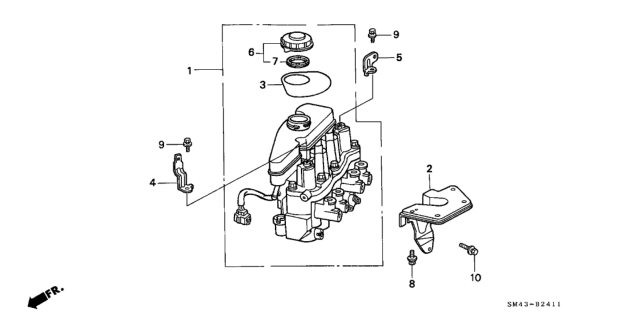 1992 Honda Accord Bracket, Harness Diagram for 57175-SM4-G51